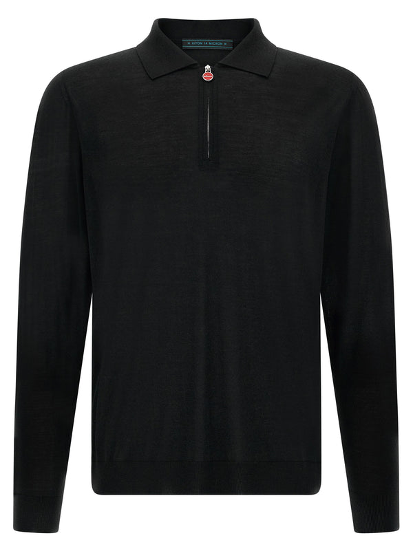 Kiton Wool Polo Shirt 14 Microns