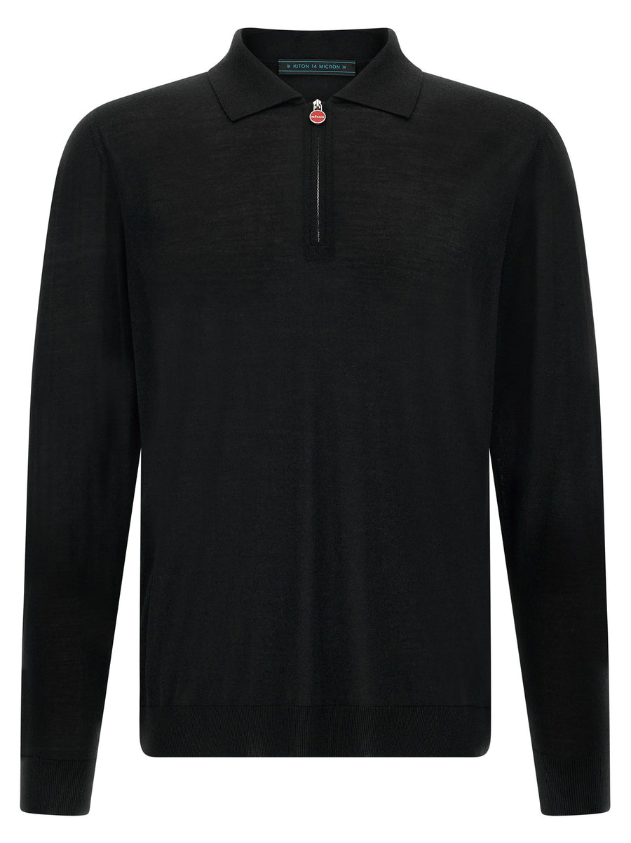 Kiton Wool Polo Shirt 14 Microns
