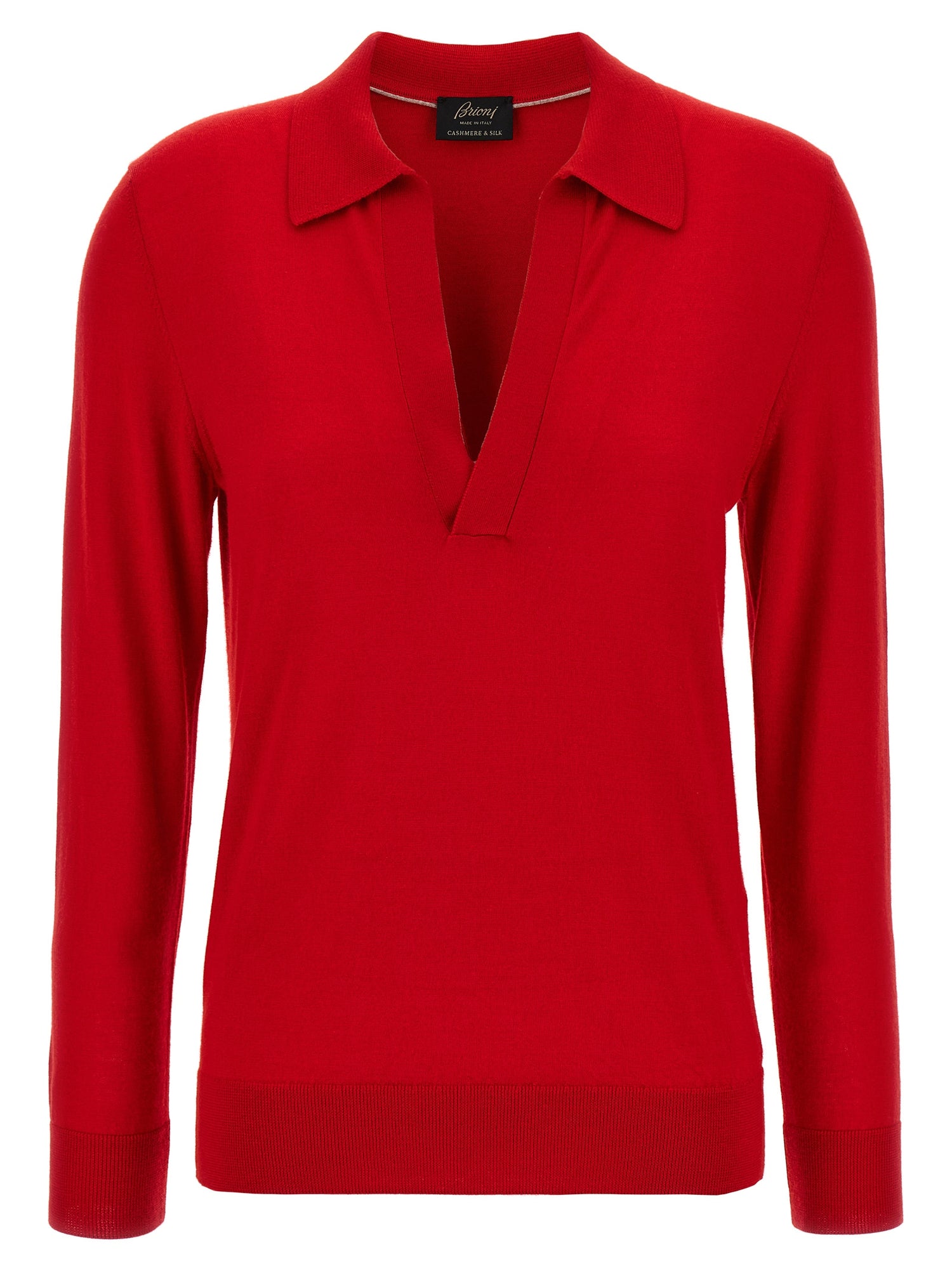 Brioni Cashmere And Silk Polo Shirt