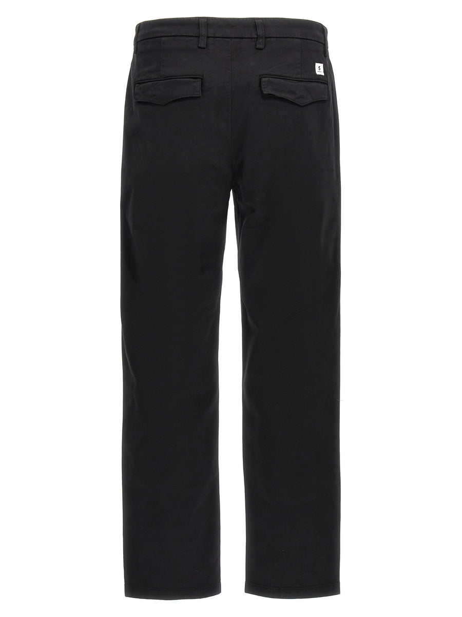 Department 5 Prince Pants Black Cotton Blend Trousers For Men With True To Size Fit Luxury Smart Casual Wardrobe Staple