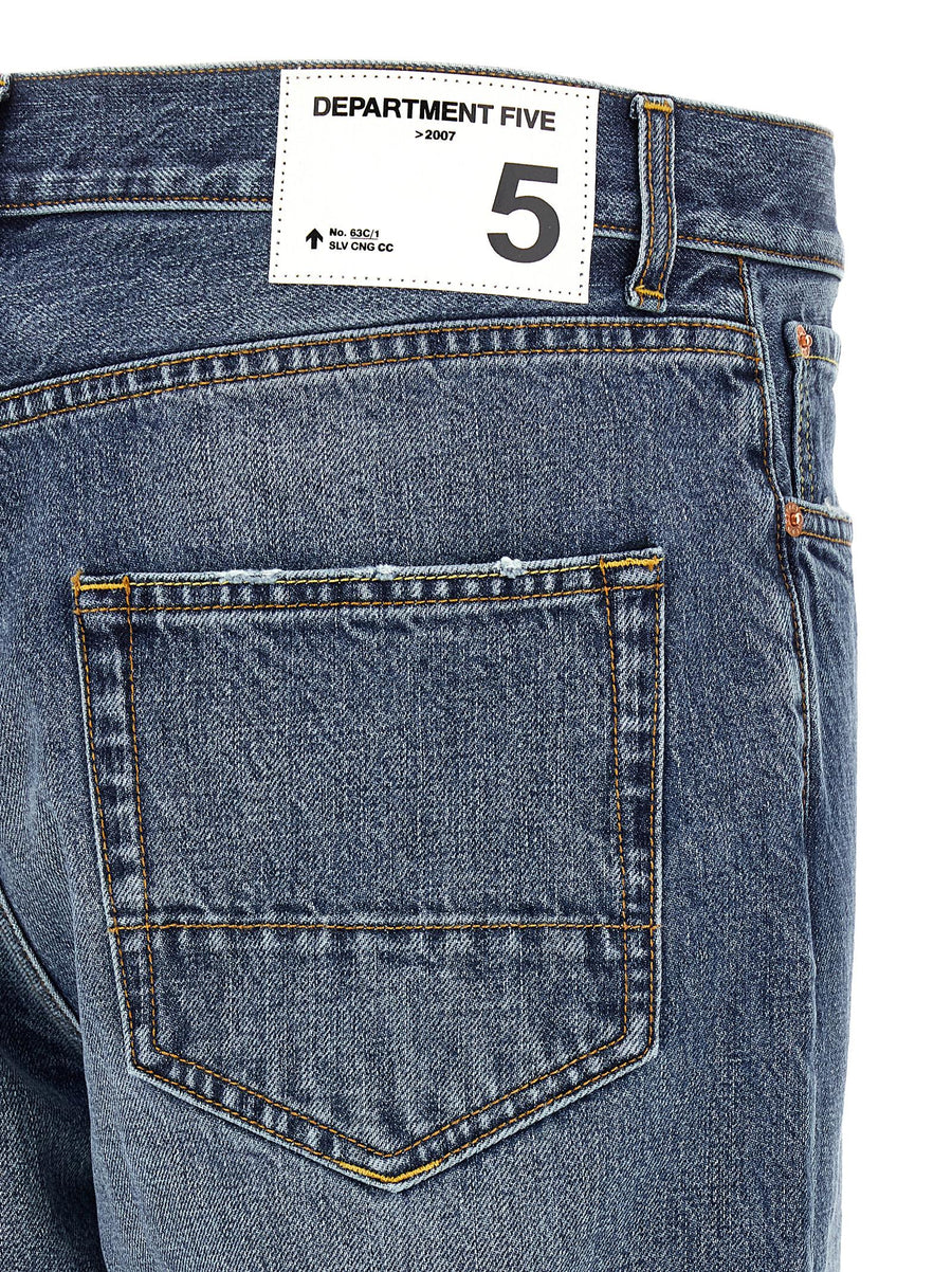 Department 5 Bowl Jeans Relaxed Fit 14oz 100 Percent Cotton Blue Wash