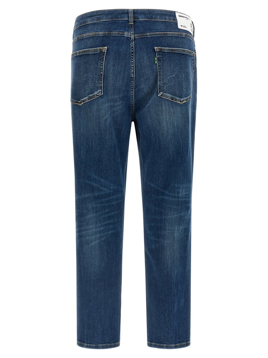 Department 5 Drake Jeans Blue Stonewashed Stretch Cotton Denim Mid Rise For Men
