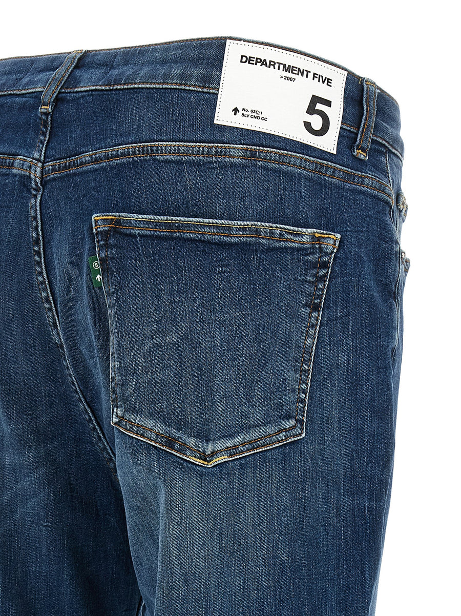 Department 5 Drake Jeans Blue Stonewashed Stretch Cotton Denim Mid Rise For Men
