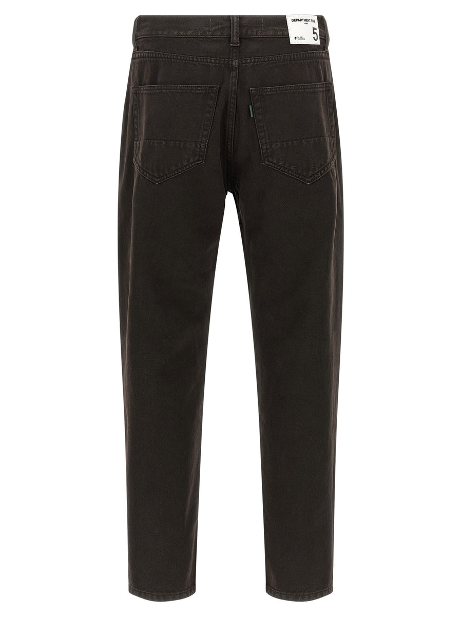 Department 5 Musso Black Cropped Jeans One Hundred Percent Cotton Tapered Leg