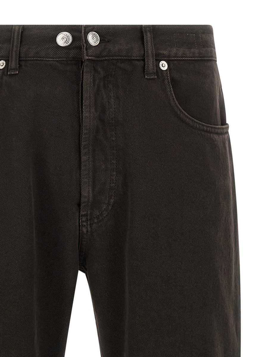 Department 5 Musso Black Cropped Jeans One Hundred Percent Cotton Tapered Leg