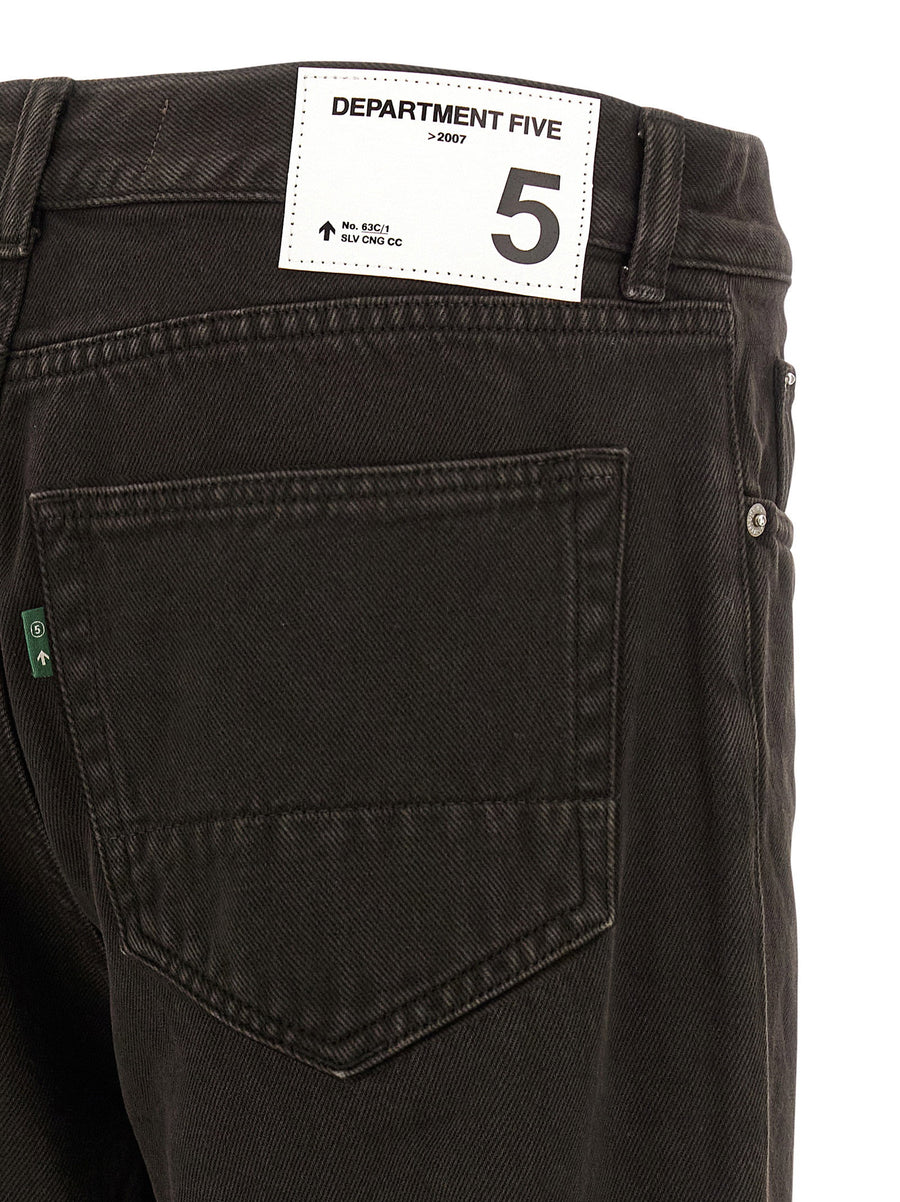 Department 5 Musso Black Cropped Jeans One Hundred Percent Cotton Tapered Leg