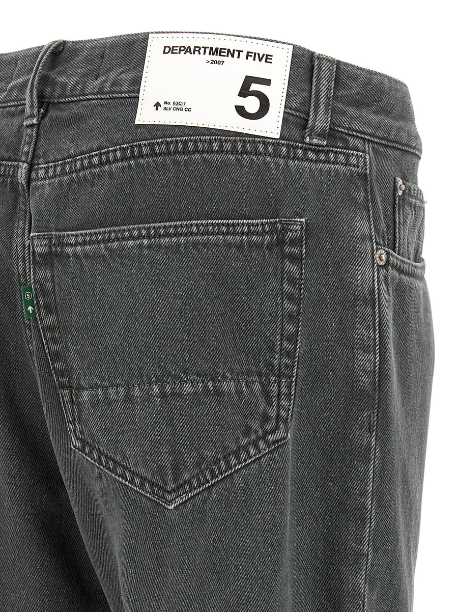 Department 5 Musso Jeans For Men Premium Gray Garment-Dyed Cropped Denim With Tapered Straight Leg