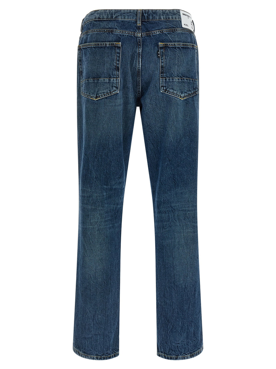 Department 5 Stones Jeans For Men Timeless Versatile 100 Percent Cotton Stonewashed Blue Denim Straight Leg