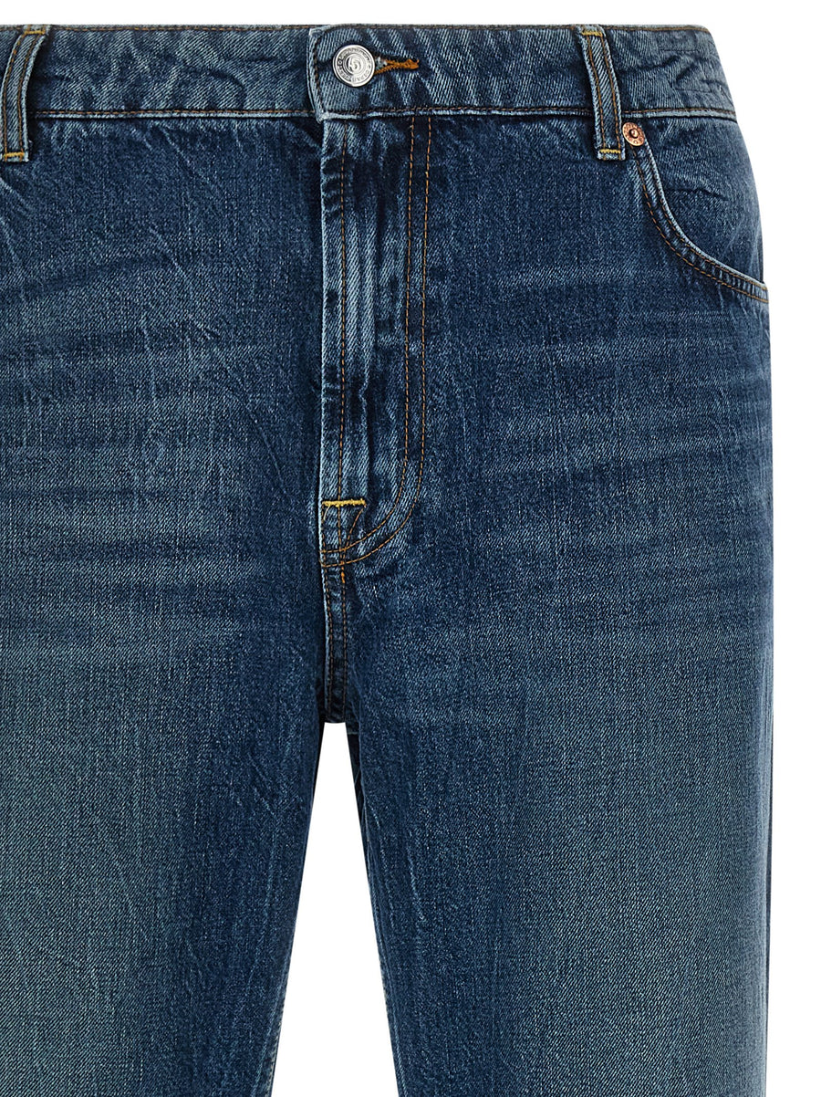Department 5 Stones Jeans For Men Timeless Versatile 100 Percent Cotton Stonewashed Blue Denim Straight Leg