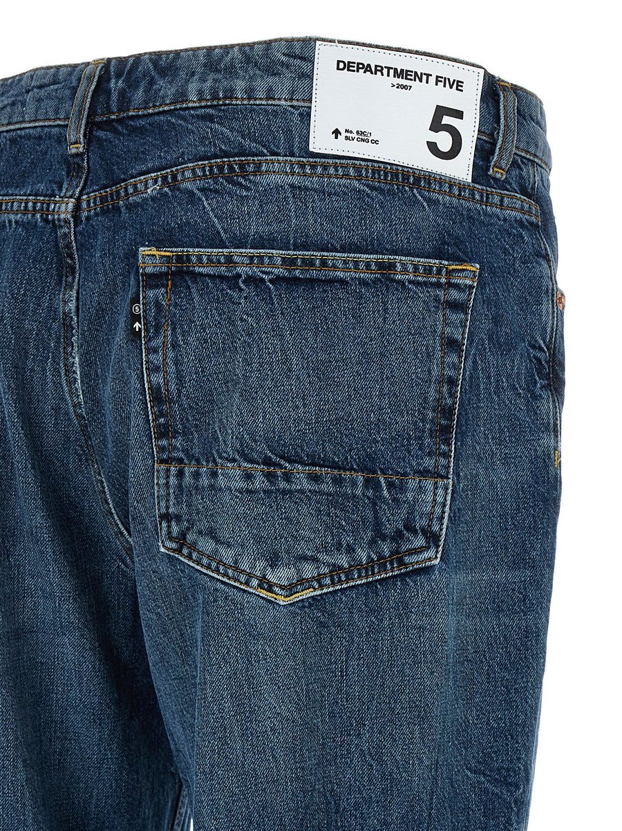 Department 5 Stones Jeans For Men Timeless Versatile 100 Percent Cotton Stonewashed Blue Denim Straight Leg