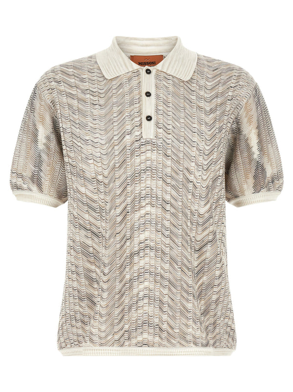 Missoni Zig-zag Knit Polo Shirt