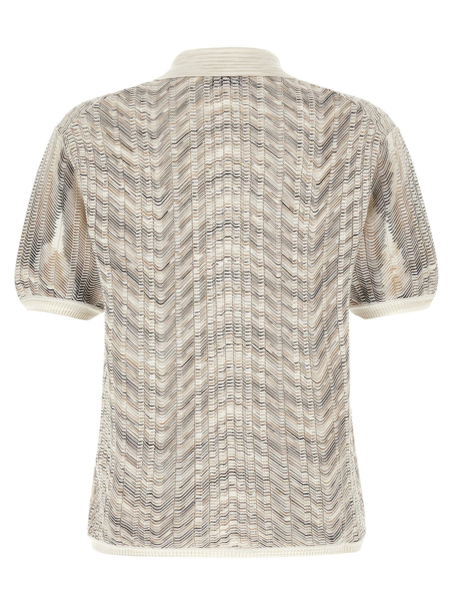 Missoni Zig-zag Knit Polo Shirt