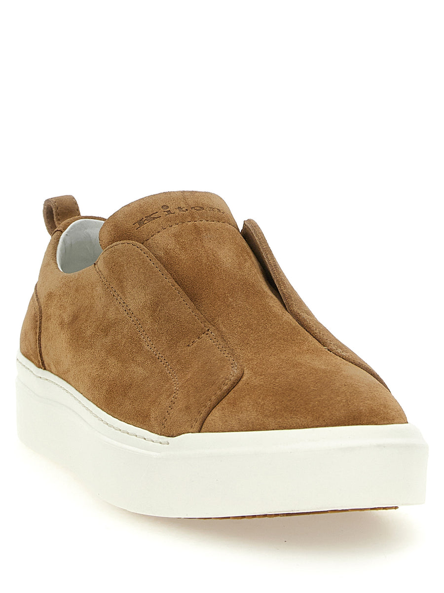 Kiton Suede Slip On Sneakers For Men Luxury Comfort