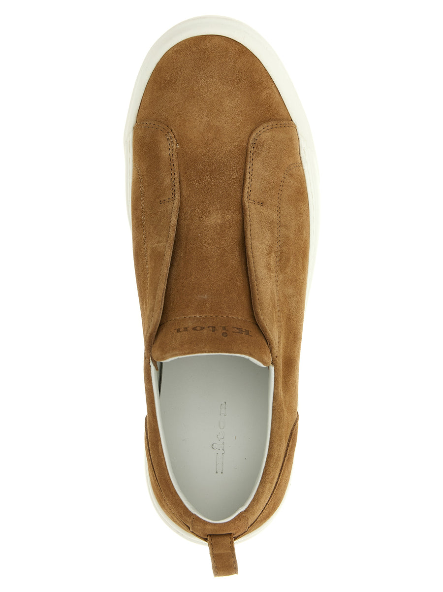 Kiton Suede Slip On Sneakers For Men Luxury Comfort