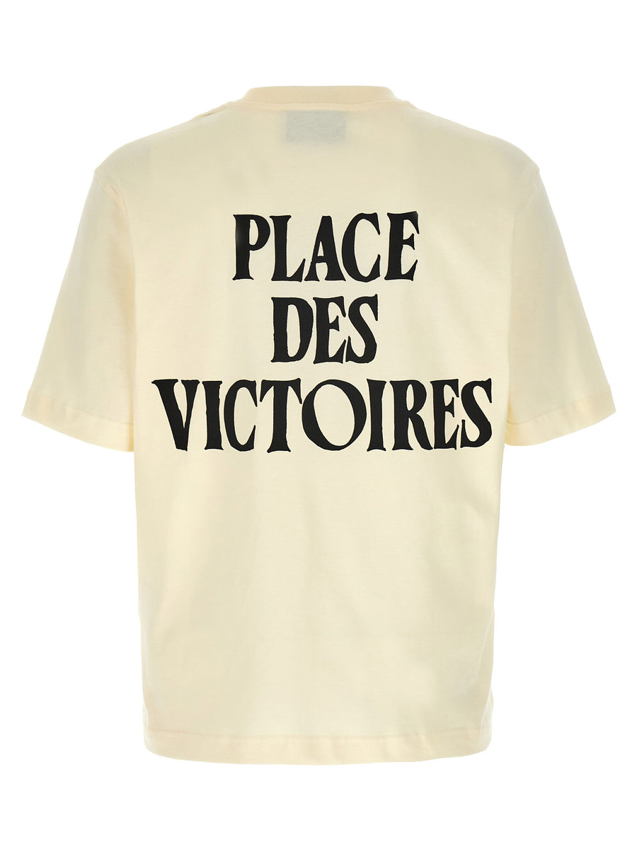 Ami Paris Place Des Victoires Cotton T Shirt For Women Beige