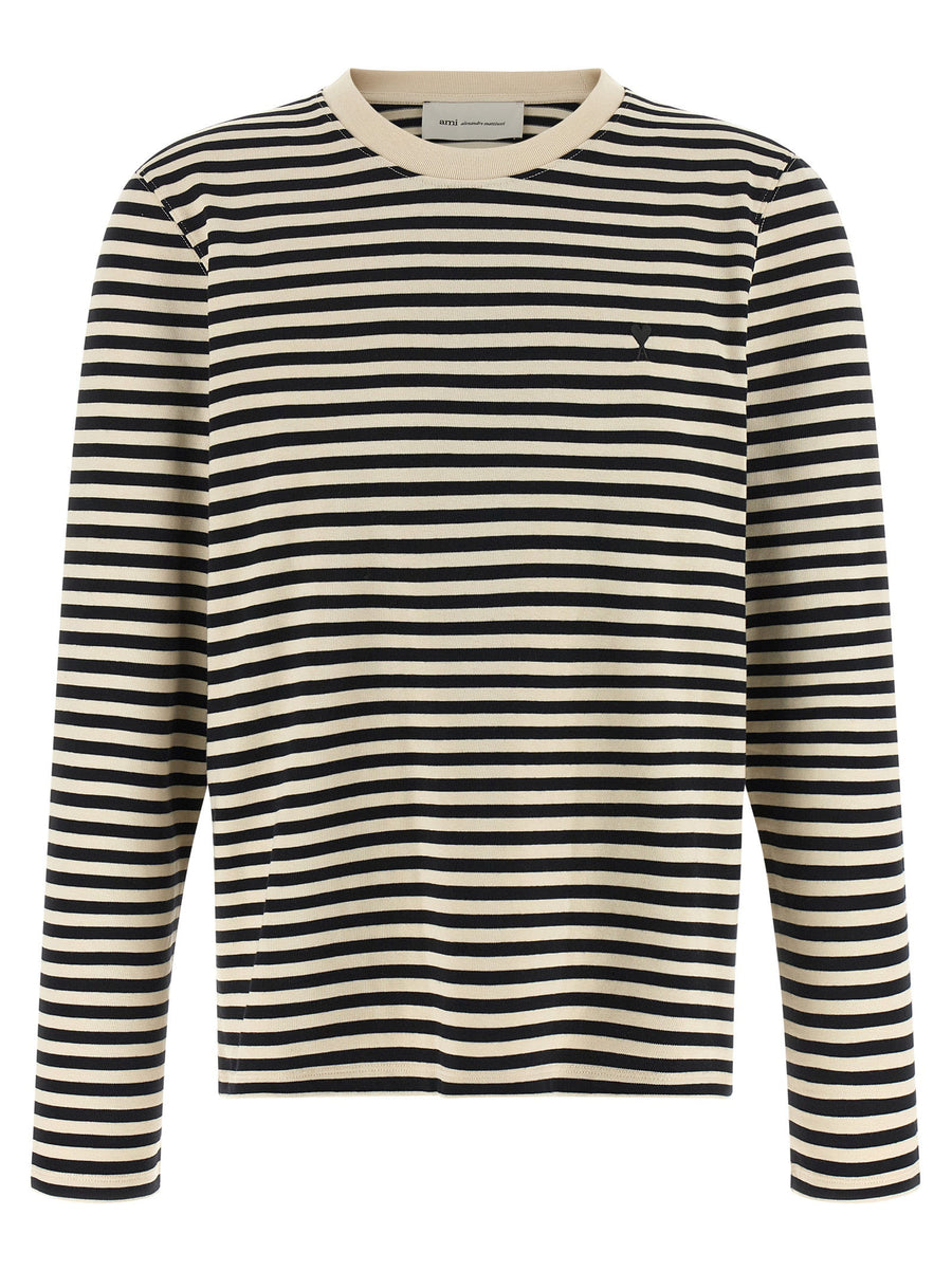 Ami Paris Ami De Coeur Marinière T-shirt