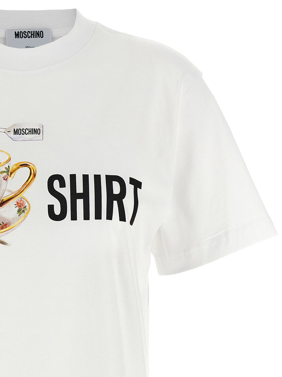 Moschino Printed T Shirt For Women Organic Cotton Front Logo Print Versatile Everyday Wear