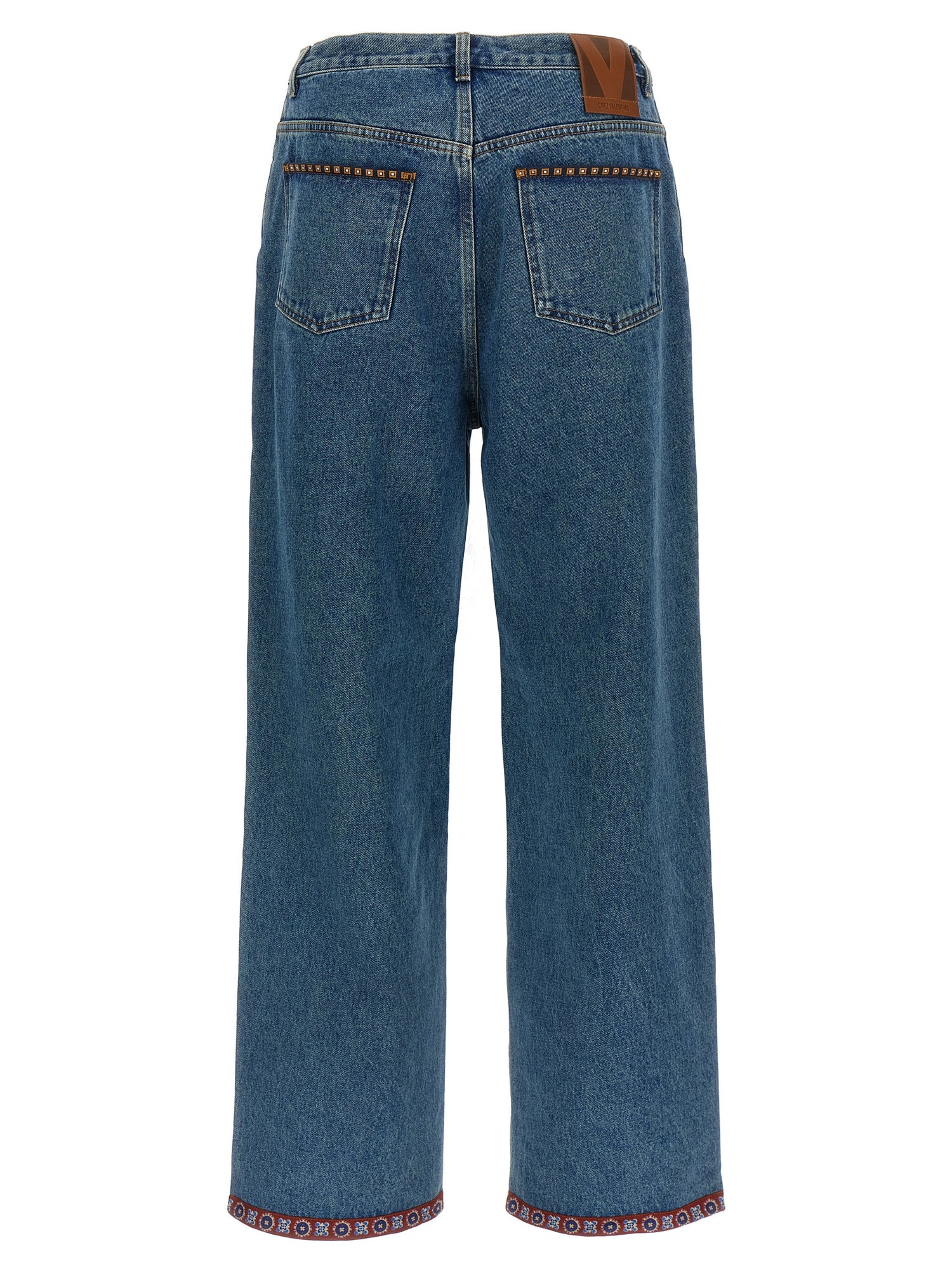 Valentino Garavani Floral Insert Jeans