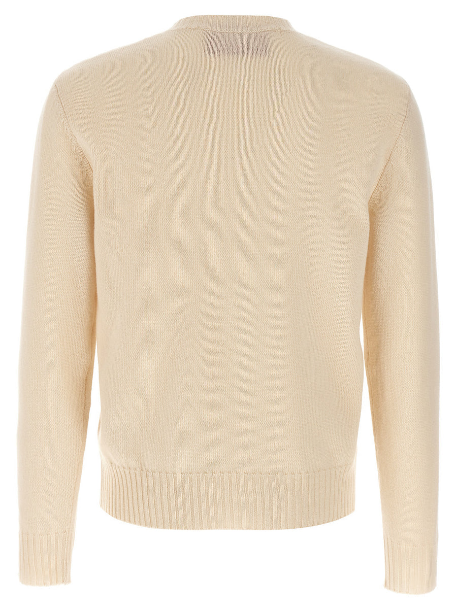 Valentino Garavani Chez Valentino Sweater for Men Premium Virgin Wool Knit with Front Embroidery