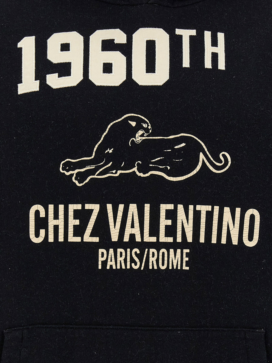 Valentino Garavani Hoodie Front Print Chest Patch Premium Cotton for Men Streetwear Everyday Comfort