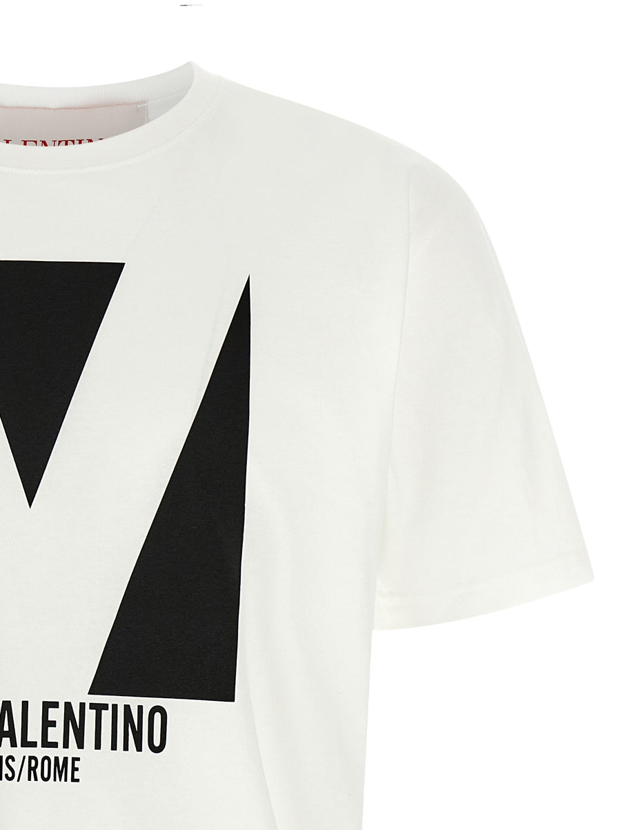 Valentino Garavani Chez Valentino T Shirt for Men Luxury Cotton Crew Neck Minimalist Streetwear