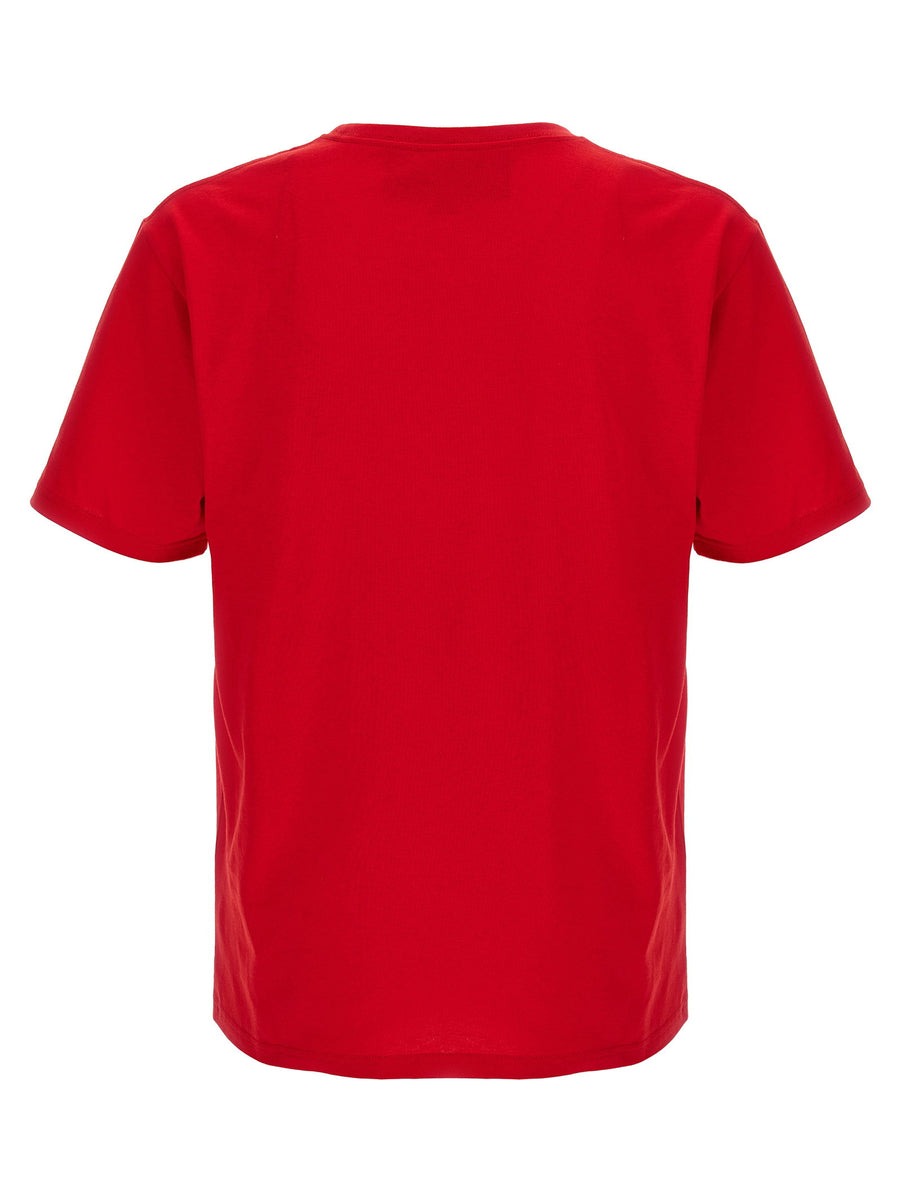 Valentino Garavani Le Chat De La Maison Cotton T Shirt Red For Men
