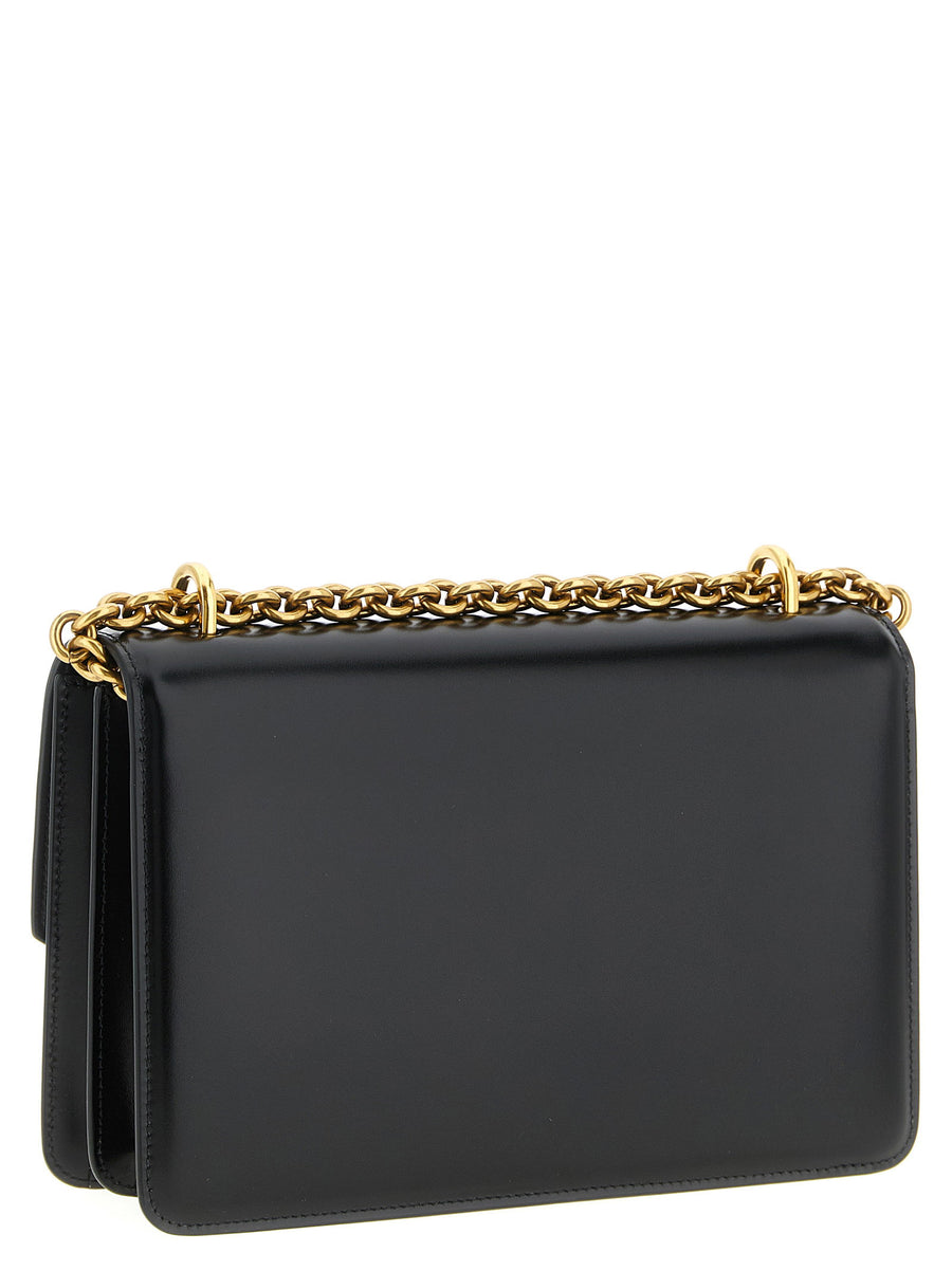 Valentino Garavani Vain Shoulder Bag For Women Black Calfskin Leather Luxury Compact Crossbody