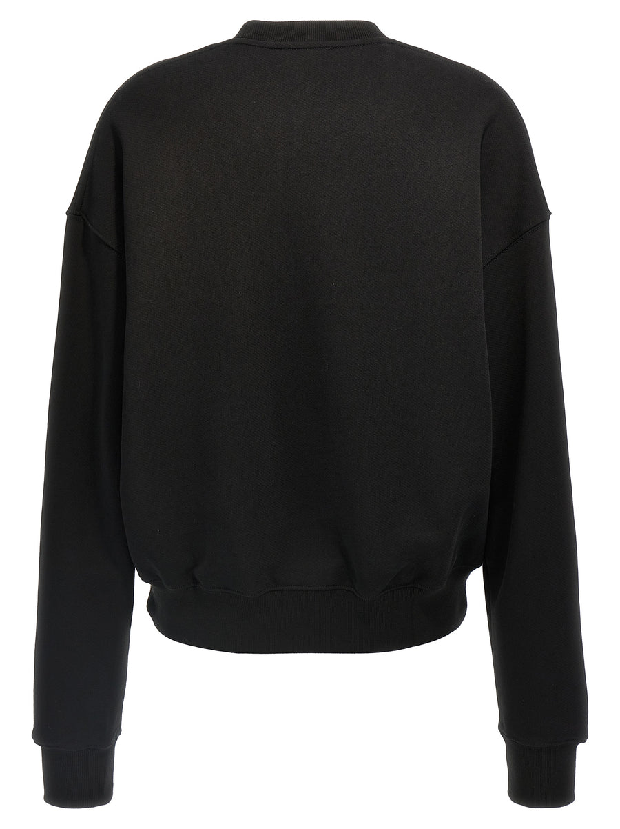 Wardrobe.NYC Rhw Sweatshirt for Women Brushed Cotton Crewneck Black True to Size
