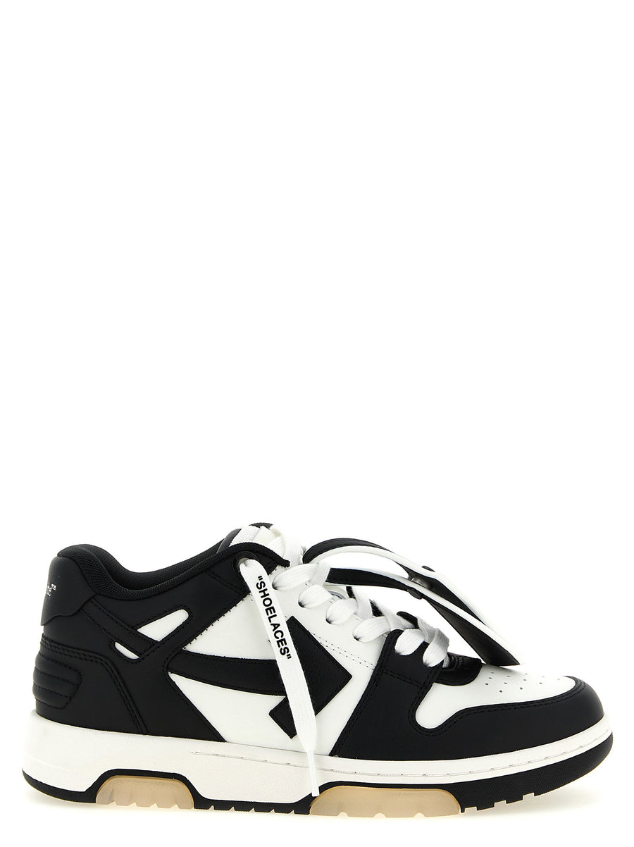Off White Out Of Office Sneakers Calfskin Leather White And Black