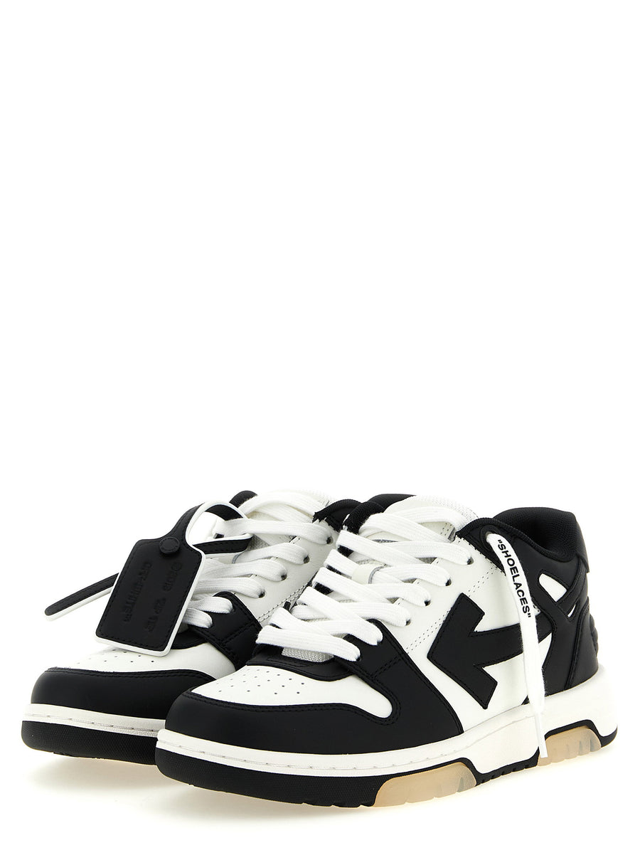 Off White Out Of Office Sneakers Calfskin Leather White And Black