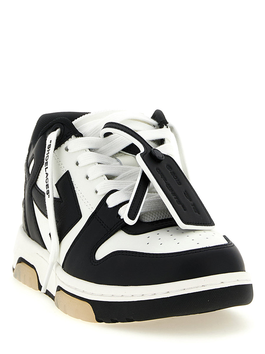 Off White Out Of Office Sneakers Calfskin Leather White And Black