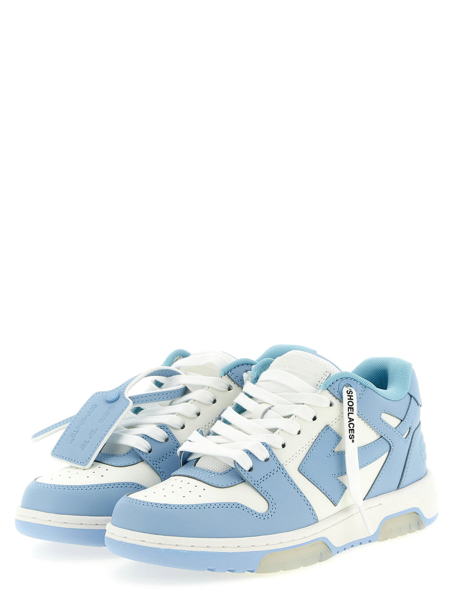 Off White Out Of Office Sneakers Light Blue Calfskin Leather