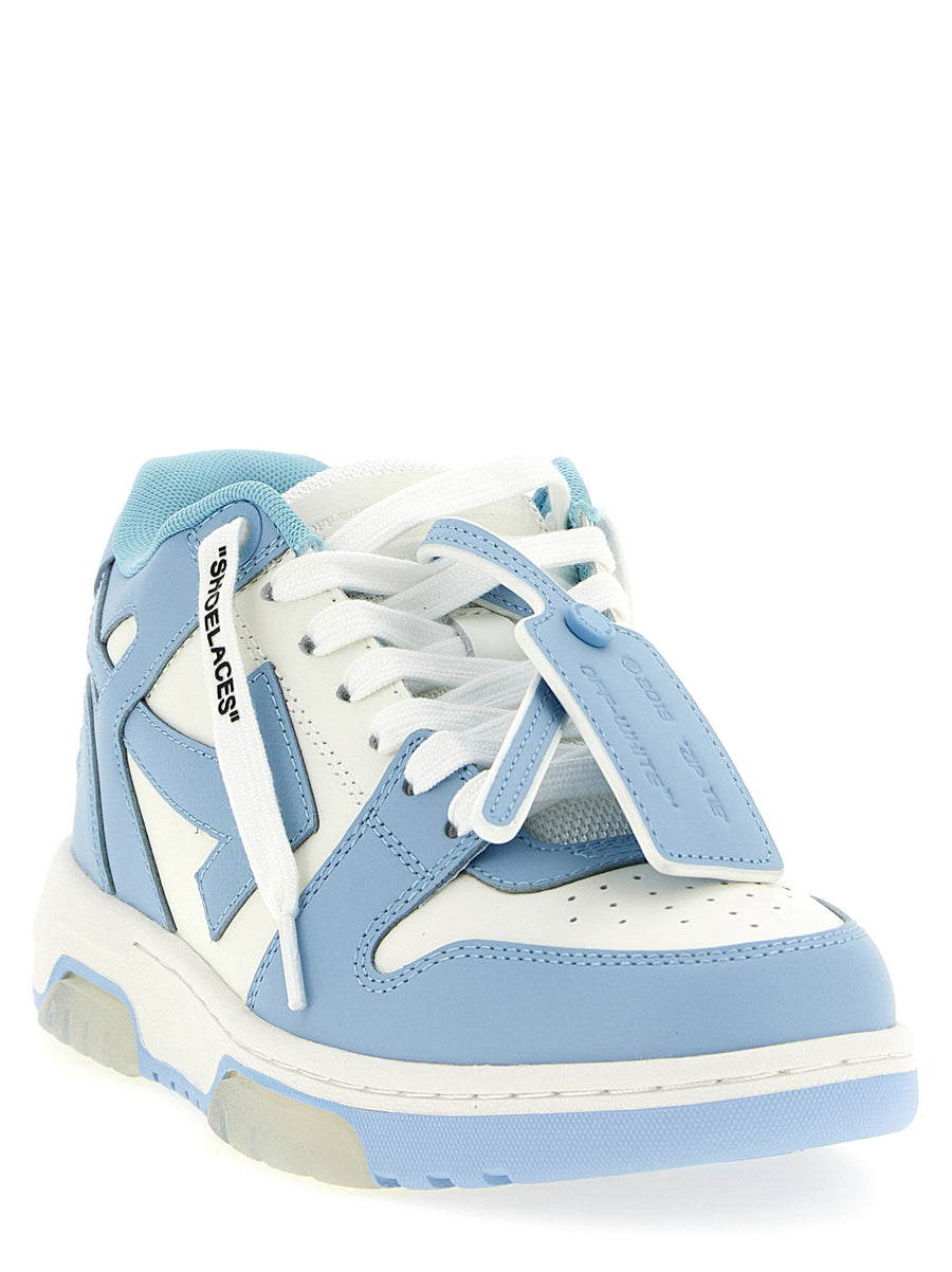 Off White Out Of Office Sneakers Light Blue Calfskin Leather