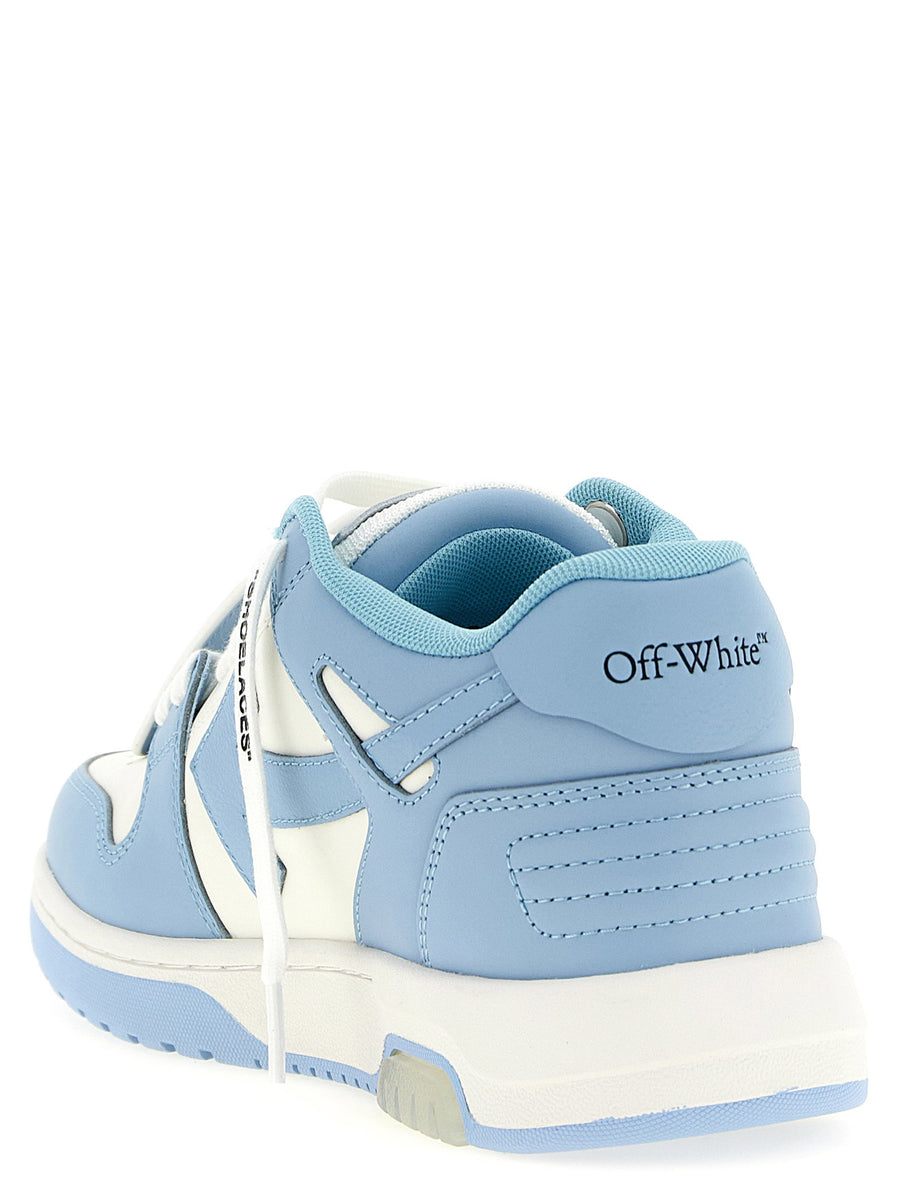 Off White Out Of Office Sneakers Light Blue Calfskin Leather