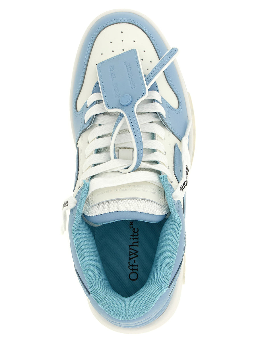 Off White Out Of Office Sneakers Light Blue Calfskin Leather