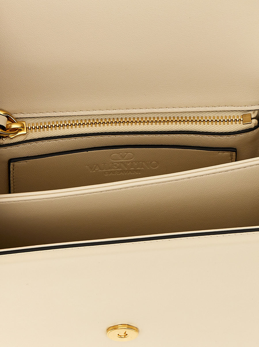 Valentino Vain Shoulder Bag Leather Magnetic Flap Women