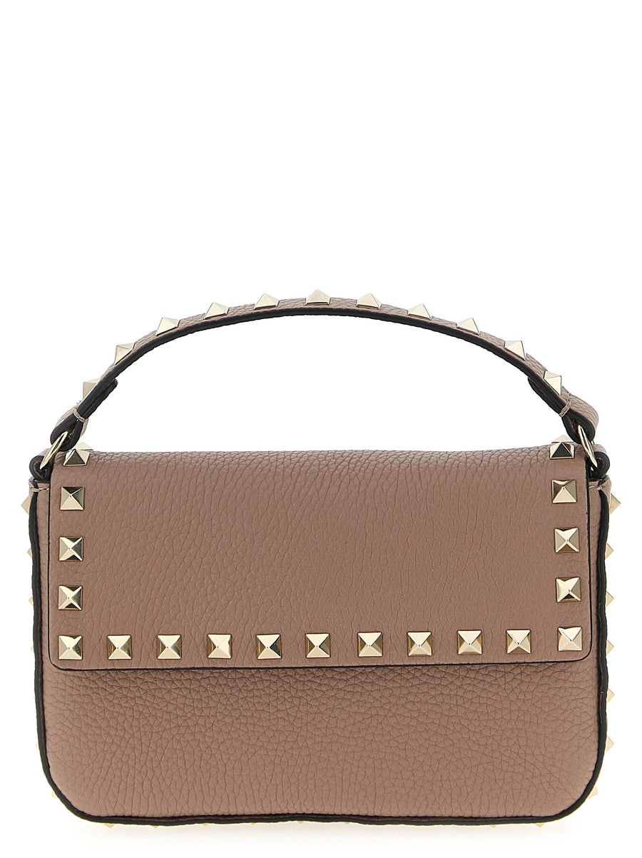 Valentino Garavani Rockstud Mini Handbag Pink Calfskin Leather