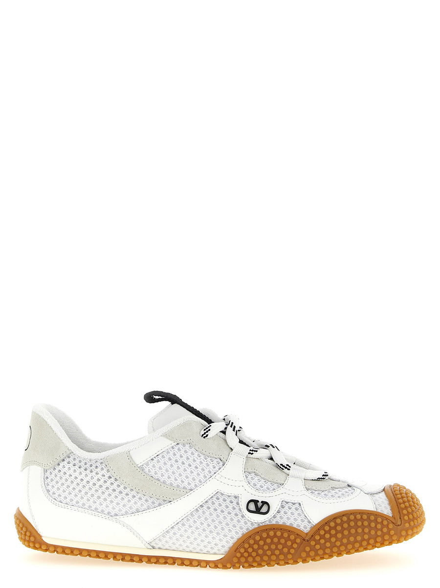 Valentino Garavani Amphibia Sneakers for Women Premium Calfskin Leather in White with Everyday Comfort