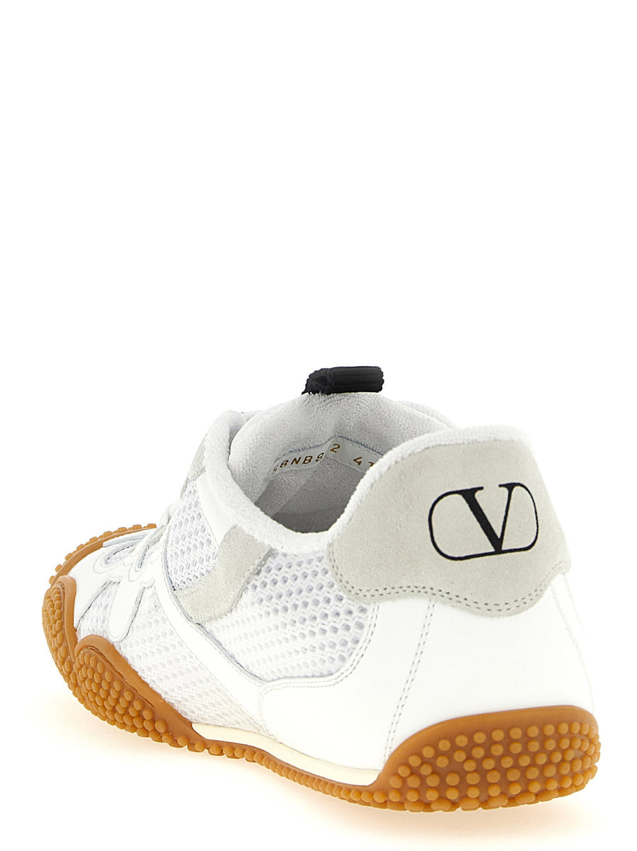 Valentino Garavani Amphibia Sneakers for Women Premium Calfskin Leather in White with Everyday Comfort
