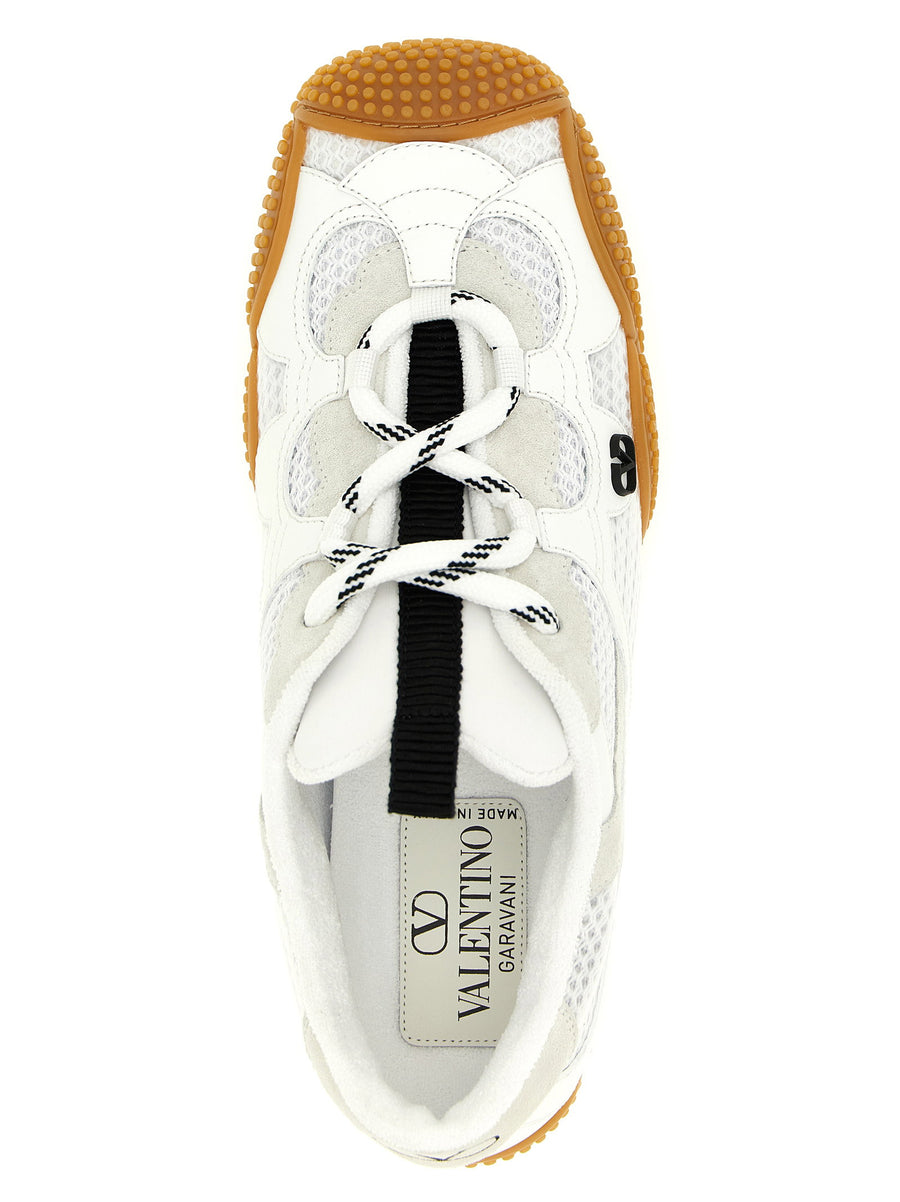 Valentino Garavani Amphibia Sneakers for Women Premium Calfskin Leather in White with Everyday Comfort