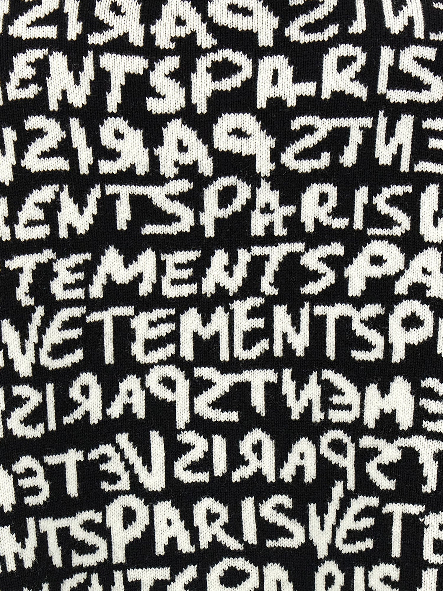 Vetements Paris Monogram Cropped Sweater