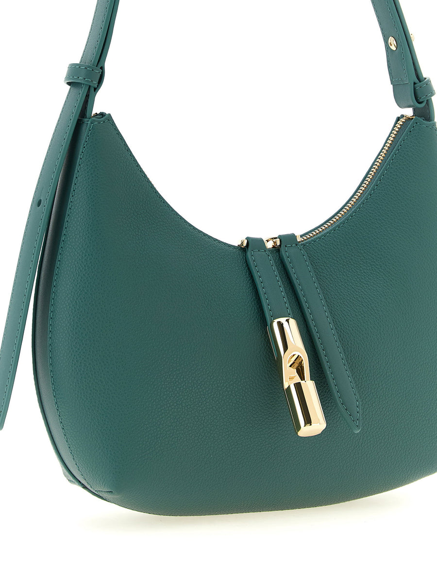 Furla Goccia S Green Calfskin Leather Shoulder Bag