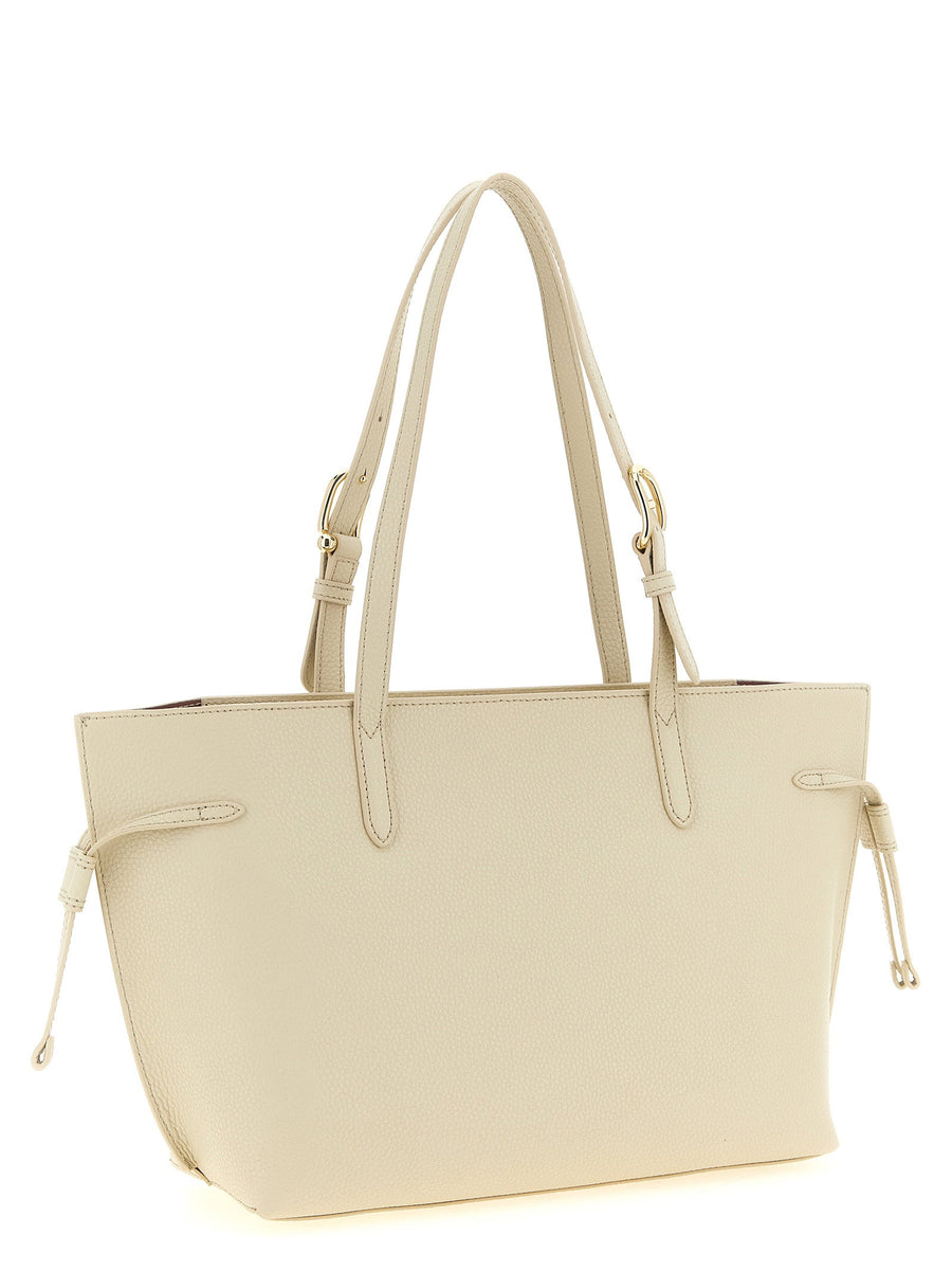 Furla Ava M White Calfskin Structured Shopper Tote
