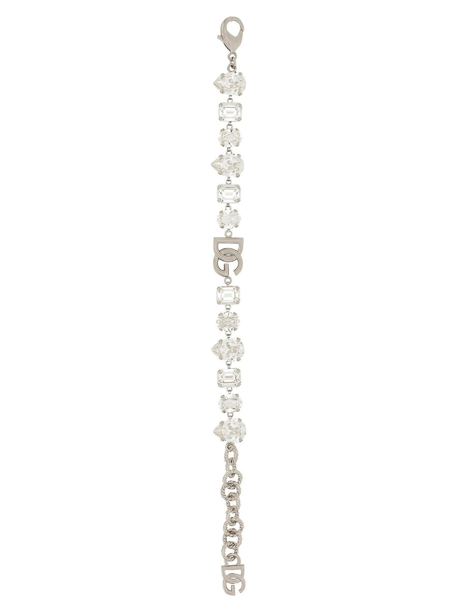 Dolce & Gabbana Bracelet With Rhinestones And Logo
