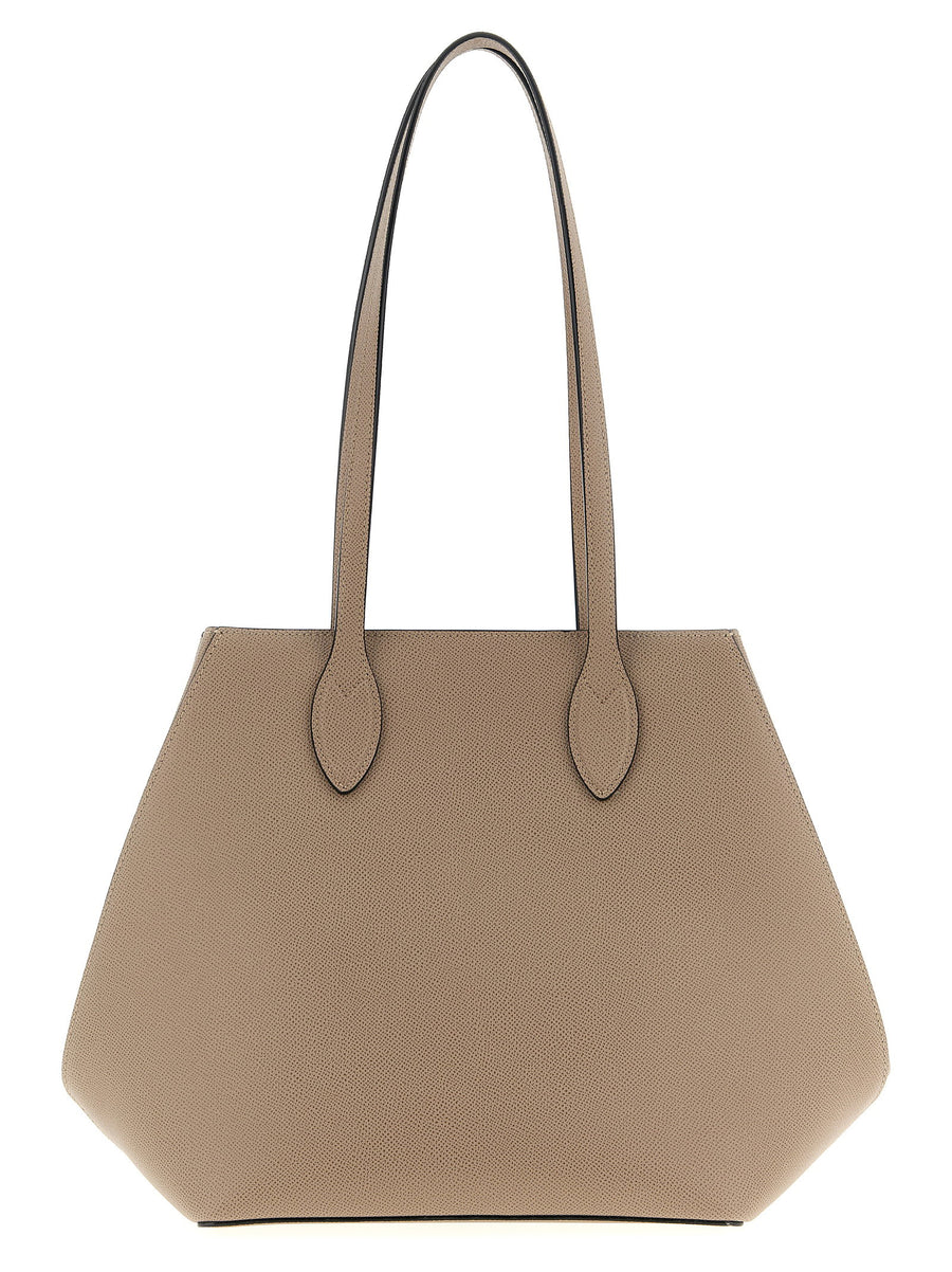 Valextra Medium Vivi Shopping Bag Removable Clutch Suede Lining For The Modern Woman