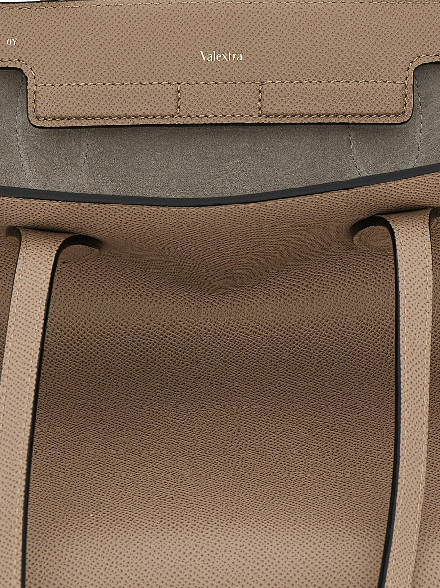 Valextra Medium Vivi Shopping Bag Removable Clutch Suede Lining For The Modern Woman