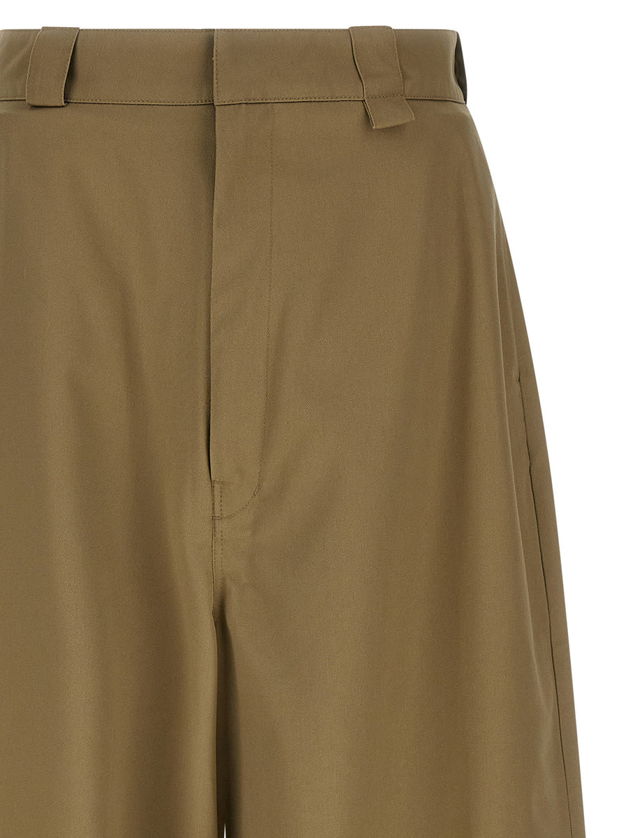 Willy Chavarria Cholo Pants Beige Cotton Blend Wide Leg Chinos For Men Premium Style