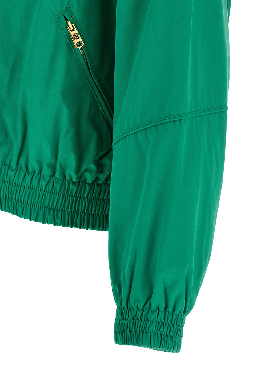 Willy Chavarria Ruff Rider Track Jacket For Men Green 100 Percent Cotton Versatile Zip Front