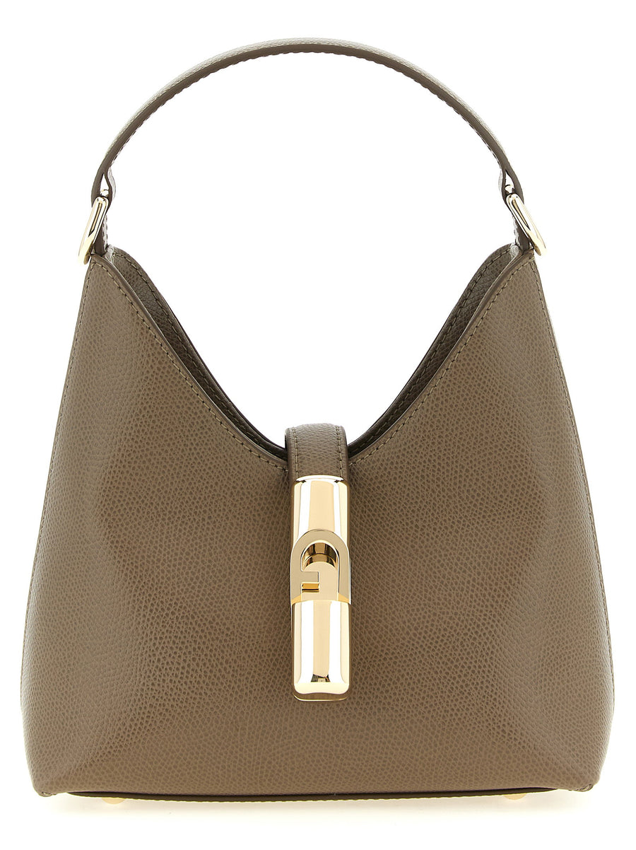 Furla Iride Green Calfskin Mini Handbag With Arco Furla Closure