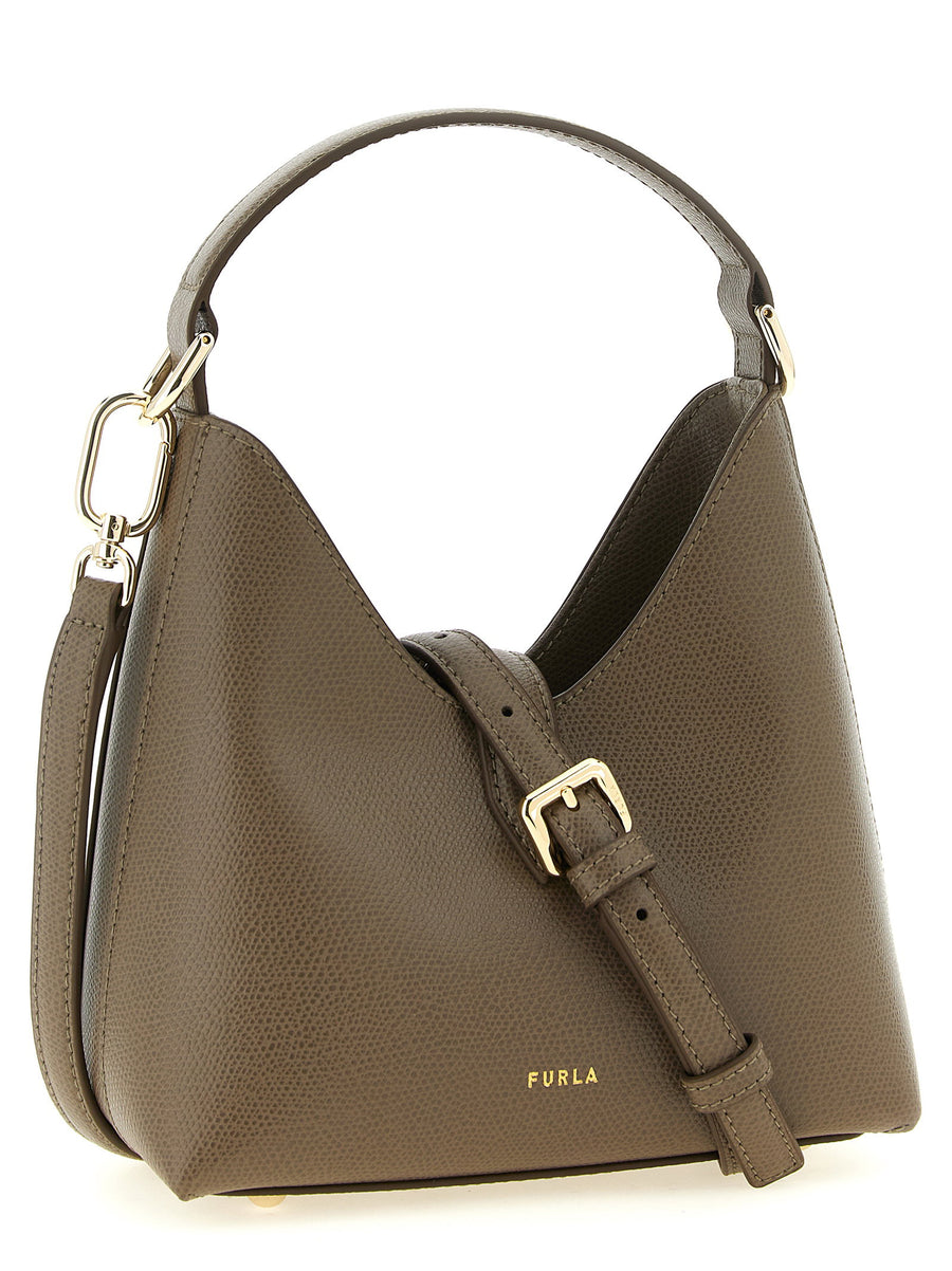 Furla Iride Green Calfskin Mini Handbag With Arco Furla Closure